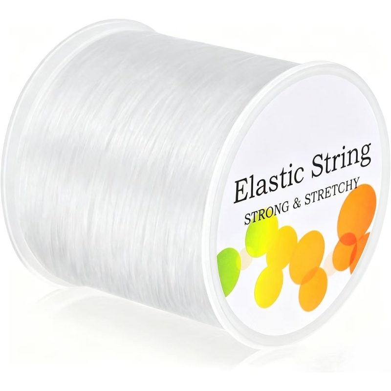 TEMU 1mm Stretchy Elastic Bracelet Cord Suitable For Jewelry Making, Bead Weaving, Bracelet Crafting - White Elastic Bead Cord For Diy Beading,