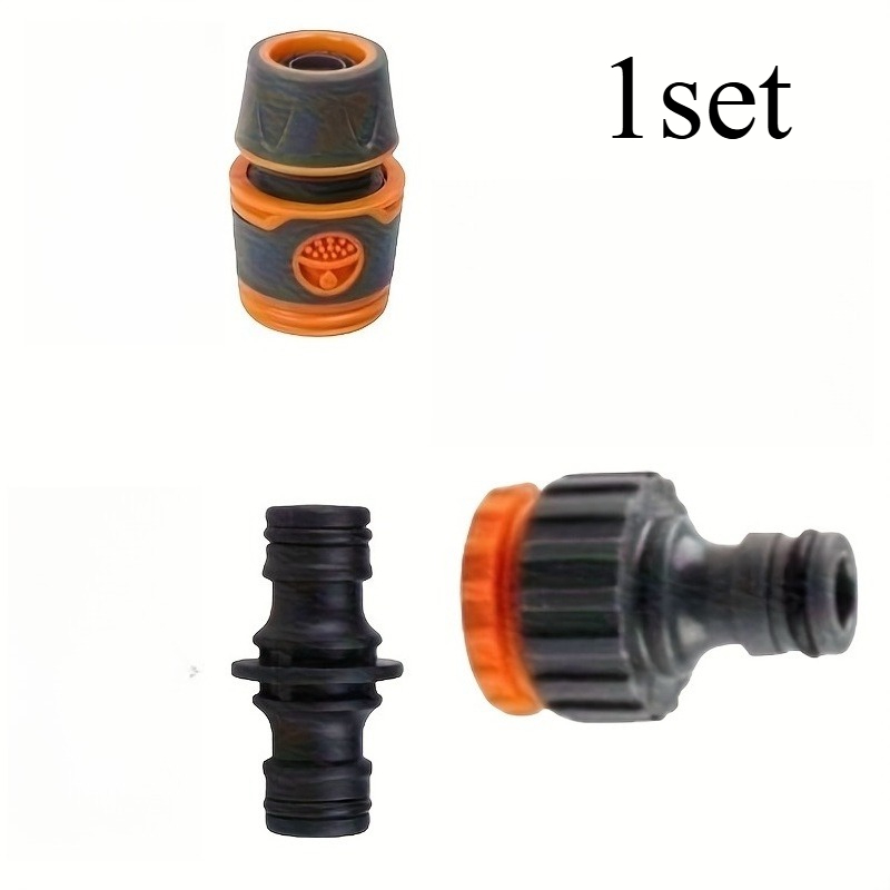 Durable Garden Hose Connector Set - Quick Release Double-head Extension Coupler, Leak-proof Hose Adapter For Lawn Irrigation, Water Pipe Extension Piece, Garden Watering System Accessories