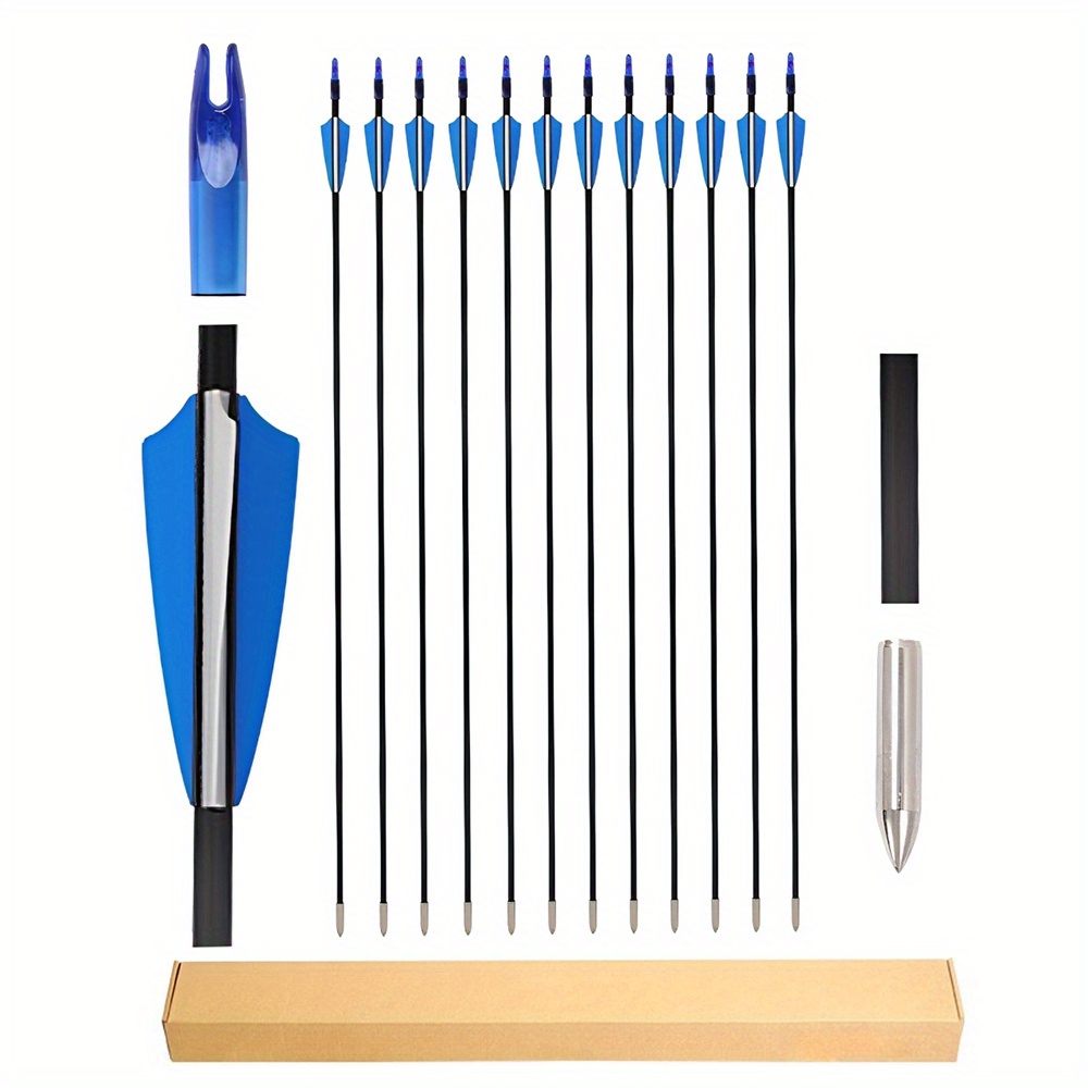 PATIKIL Plumes De Flèche 50 Pièces – 3 Pouces Plume De Dinde, Empennage Gauche Bleu Pour Tir Sur Cible DIY Et Précision