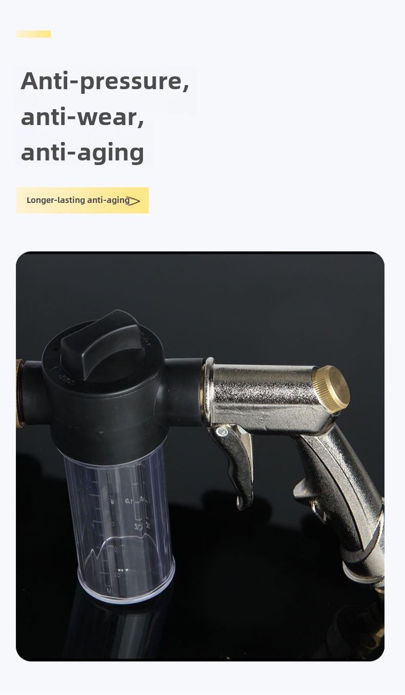 household high pressure car washing gun with copper nozzle and foam pot ideal for car cleaning and garden watering applications Product details 5