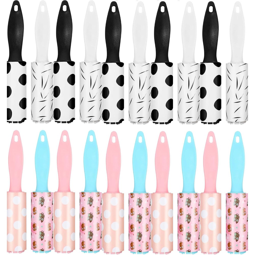 TEMU 20pcs Bulk Lint Roller Travel Size Mini Lint Removers For Pet Hair Extra Sticky Small Rollers Sticky Removing Tool For Pet Hair And Clothes