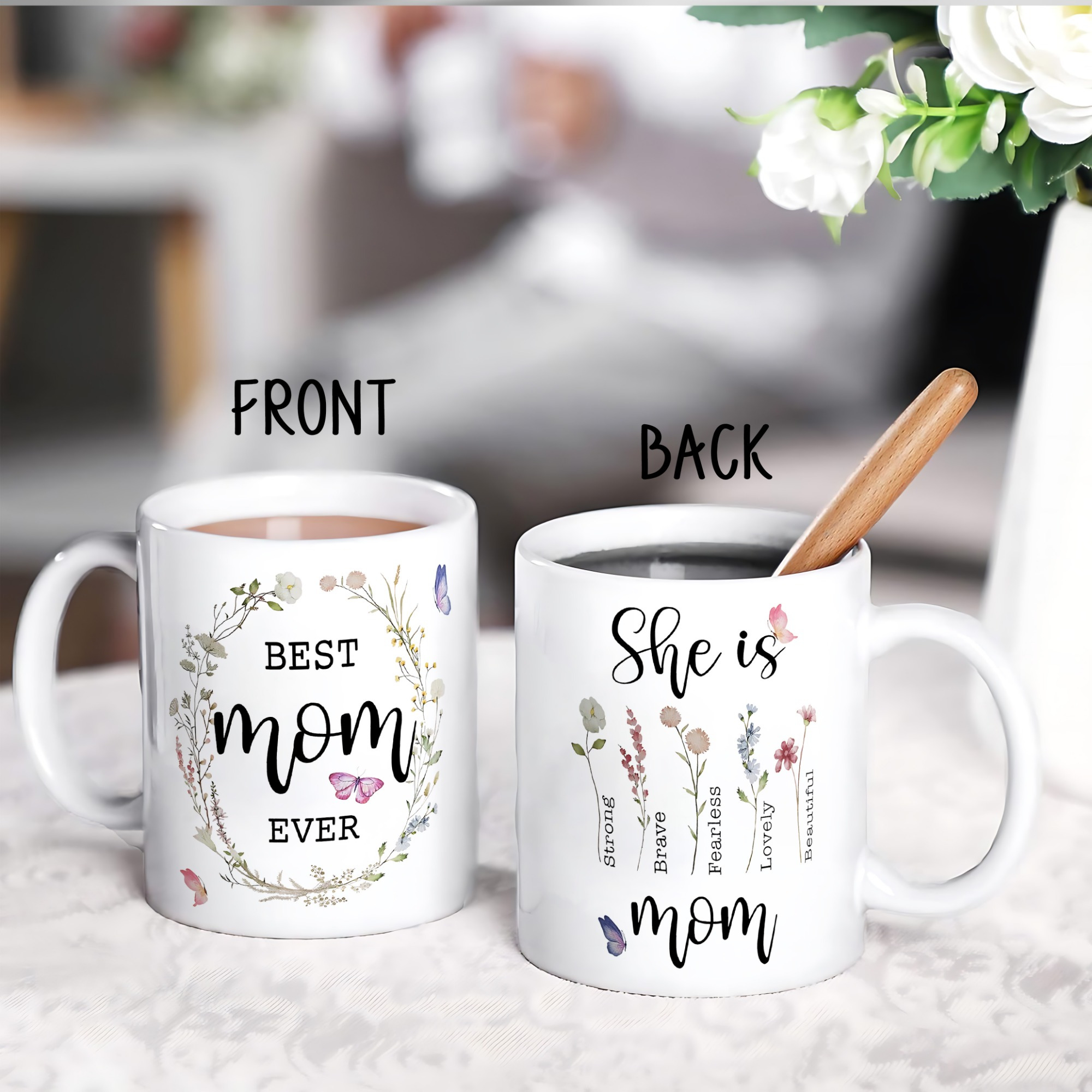 1pc     mug   ceramic cup with inspirational quotes 11oz dishwasher microwave safe mothers day birthday christmas gift for mom from daughter son grandma mum   cup artistic script design comfortable handle 4