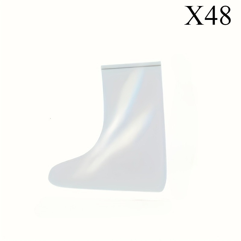 TEMU 48pcs Transparent Anti-sand Shoe Covers - High-quality Non-slip Washable Disposable Shoe Covers, Made Of Durable Pvc Material, Perfect For