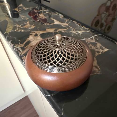 round solid wood incense holder high end indoor stove incense holder coffee table home decoration meditation tools yoga tools the relaxing