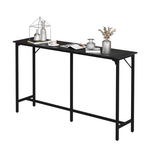 63 inch narrow long bar height table industrial high top pub table sturdy sofa console table for entryway room