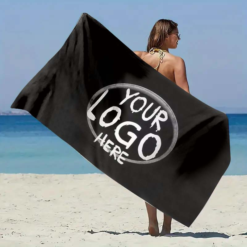 TEMU 1pc Custom Photo, Logo , Team Emblem, Car Poster Theme Beach Towel, Suitable For Camping, Travel, Beach Accessory Towel, Super Absorbent, Extra