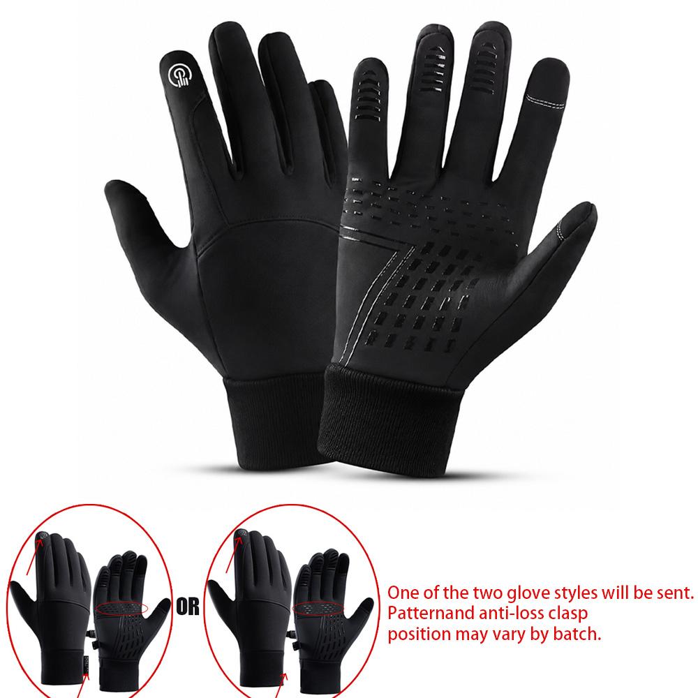 TEMU 2 pièces (1 gauche + 1 droite), 1 paire de gants d'hiver d'extérieur épaissis, gants de sport unisexes chauds à doigts complets compatibles avec