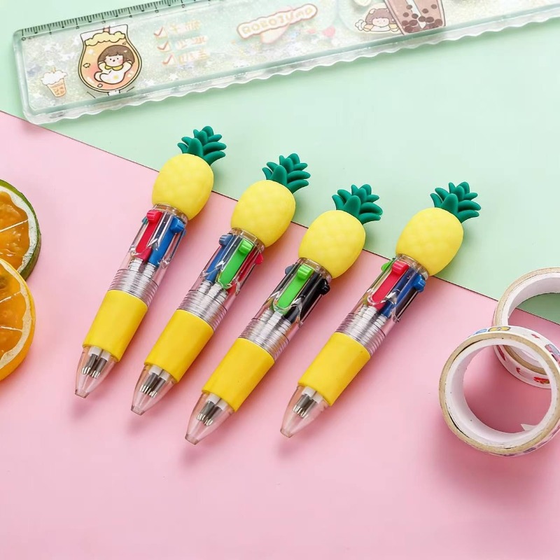 TEMU 2/9pcs Creative Pineapple -color Set, Random Style, Fashionable And Interesting, Comfortable Grip, Suitable For Back-to-school Gifts, Office
