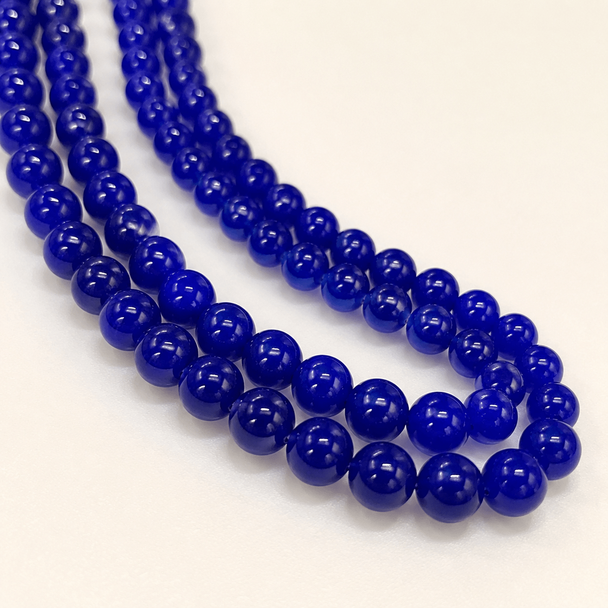 TEMU Natural Chalcedony Beads - Round Spherical Suitable For Making, Natural Bead Strand With Curved Base For Bracelets, Necklaces, Craft Projects,