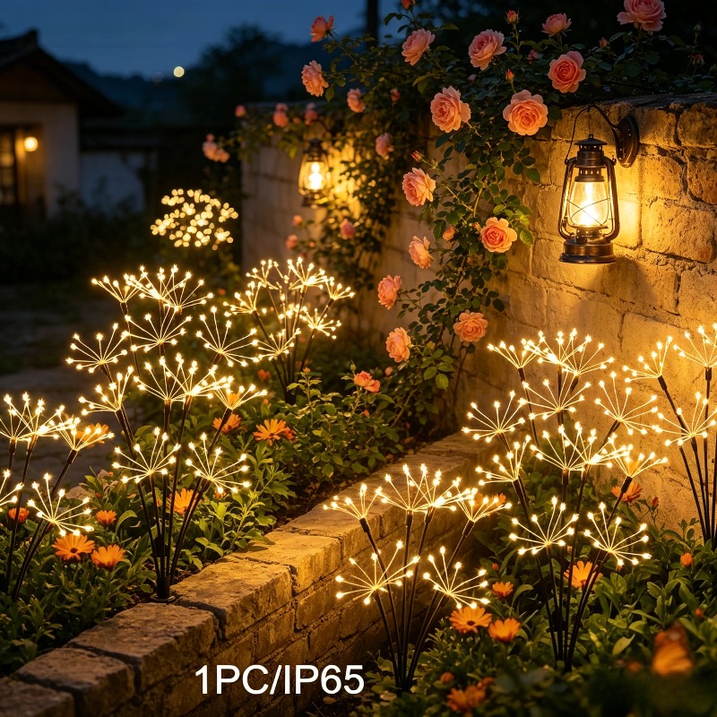 Image of Solar Swaying Led Starburst Lights, Protection Outdoor Decorative Lights Suitable For Patio, Courtyard, Path, Lawn, Flower Bed And Landscape Atmosphere Decoration, Ip65