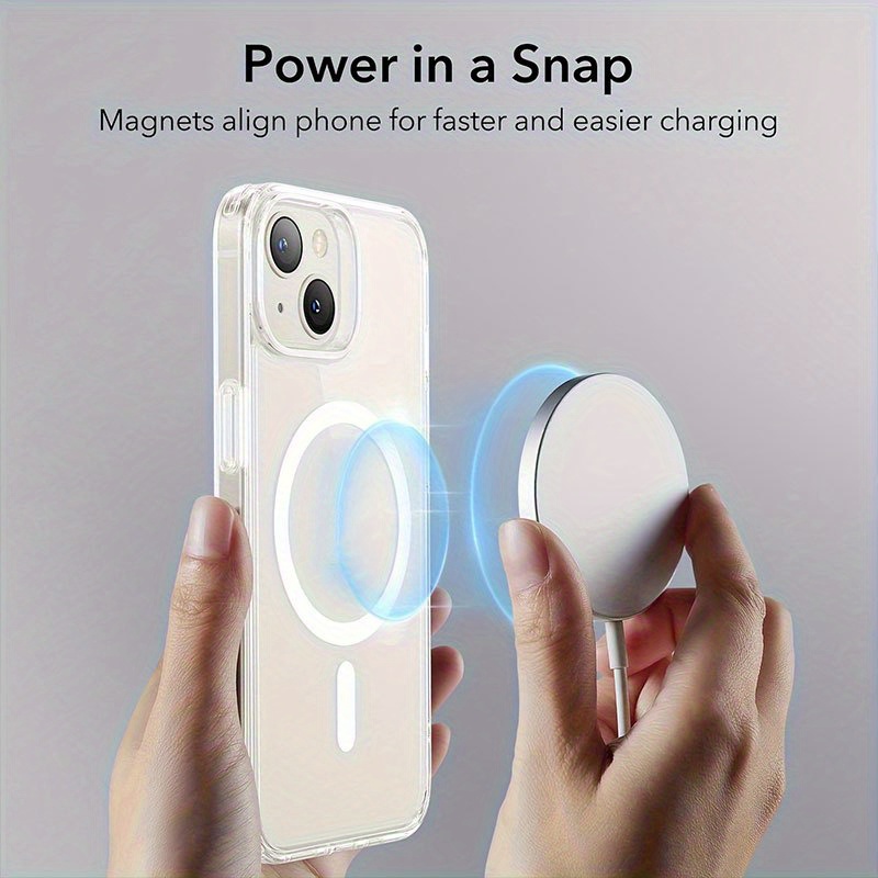 Transparent magnetic phone case, shockproof transparent iPhone case, suitable for iPhone 16promax, 15plus, 14, 13, 12 and 11, four-sided protection for Samsung Galaxy S24 Ultra 23+ 22plus.