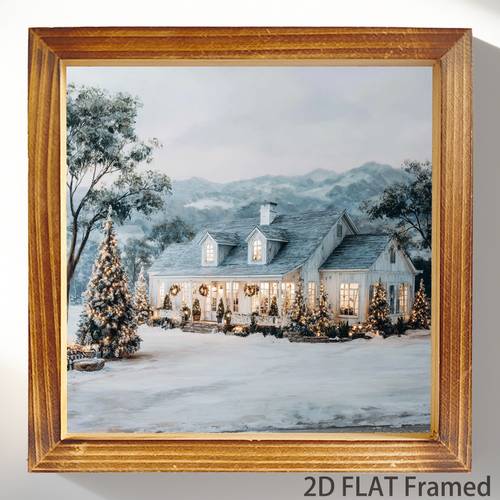 2d flat frame 8x8 inch wall decor style manufactured themed