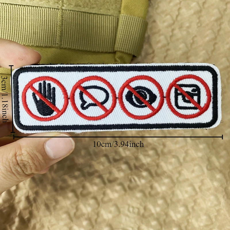 Image of Service Dog Tactical Dog Strap Patches Embroidery Photo Sign Ban Morale Badge Clothes Backpack Sticker