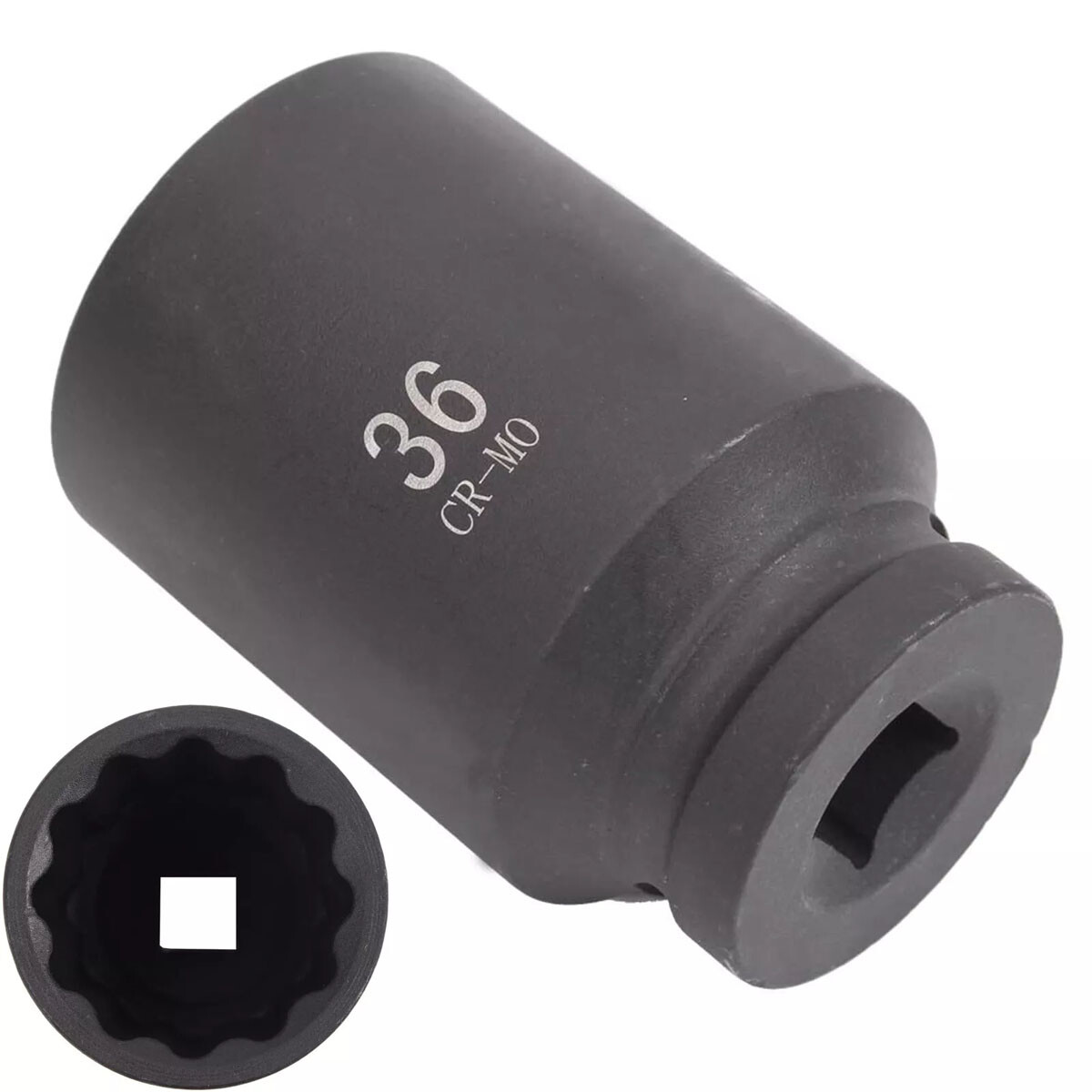 36mm Nut 1/2" Force Wrench Drive Shaft Tool 12 Edge