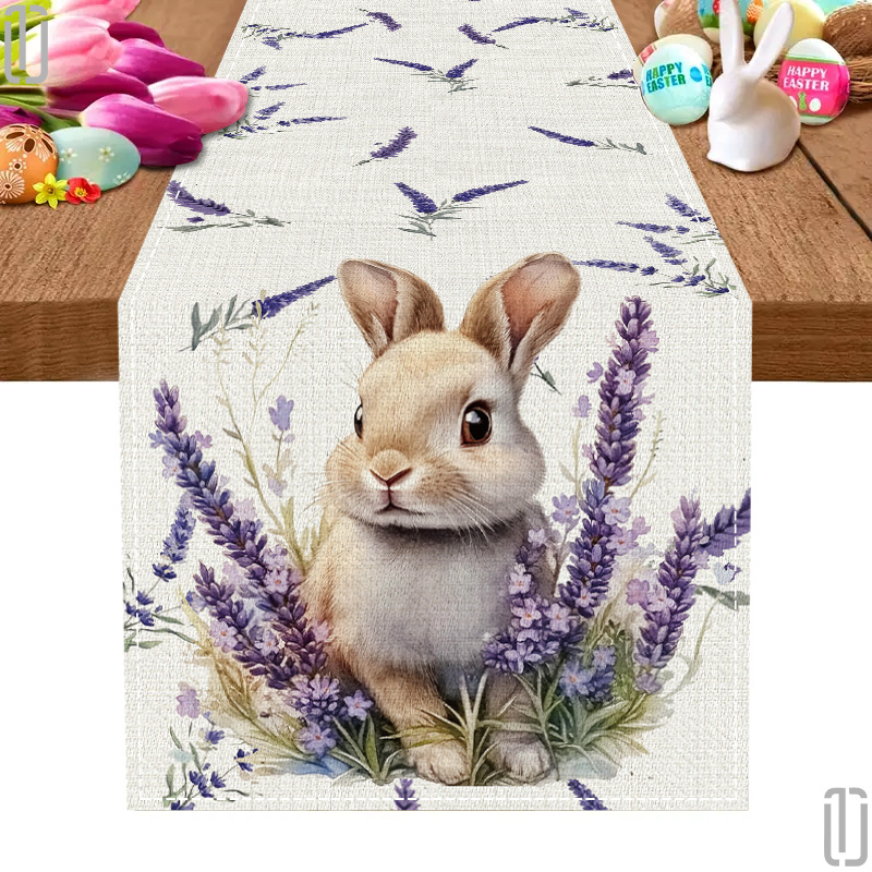 

1pc Tablecloth - Rabbit Pattern, , Easter & /, & Decor, 100% Table