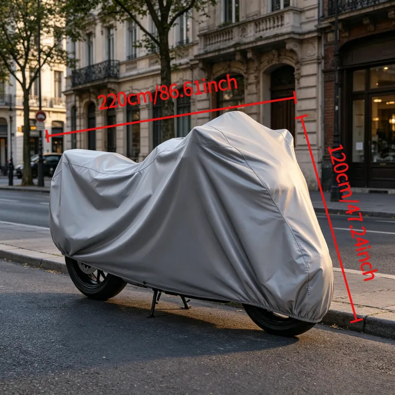TEMU Outdoor Motorcycle Cover, Waterproof And Scratch-resistant And Wear-resistant, Use, Dust-proof And Sun-resistant And Frost-proof, Fits All