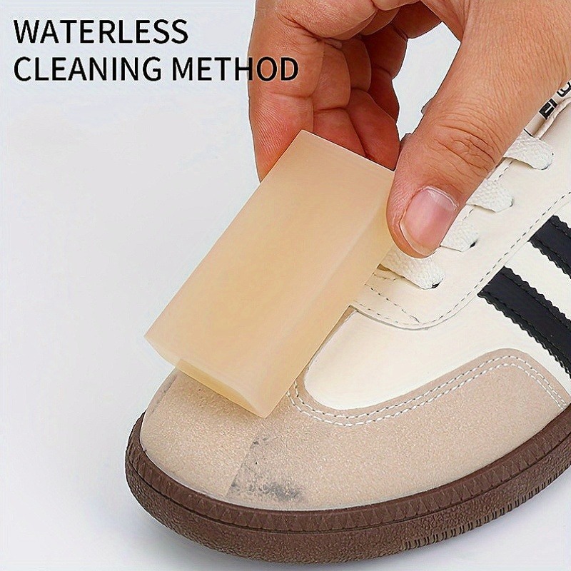 TEMU Single-sided Velvet Leather Shoe Cleaning Rubber Eraser - Non-electric Stain Remover For Sneakers, Clothing, Glass Surfaces, Walls, Floors And
