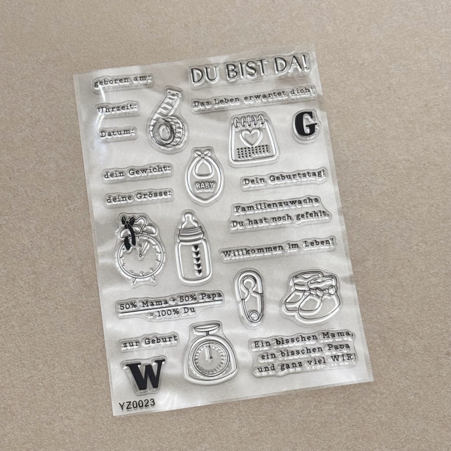 2026 Stamp Composition Composition A Girl Composition Welcome Baby Stamps For Paper Craft Decoration