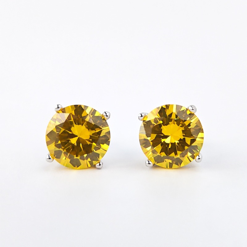 Dazzling 0.5/1/2/3 Carat 925 Silver Zircon Earrings for Daily Wear