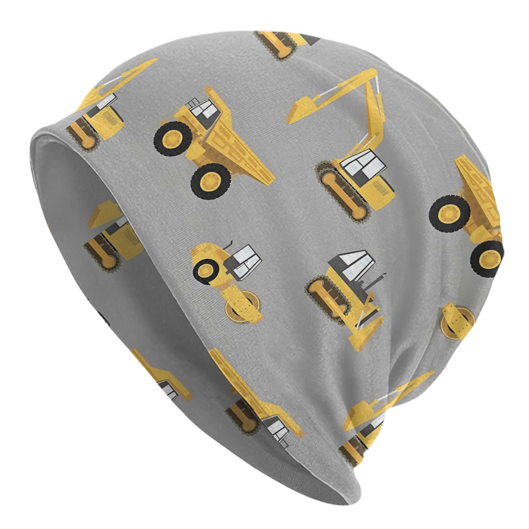 TEMU Construction Trucks Beanie Hat - Boys' Building & Construction - Soft Warm Winter Cap With Bulldozer, Dump Truck, Excavator - Construction