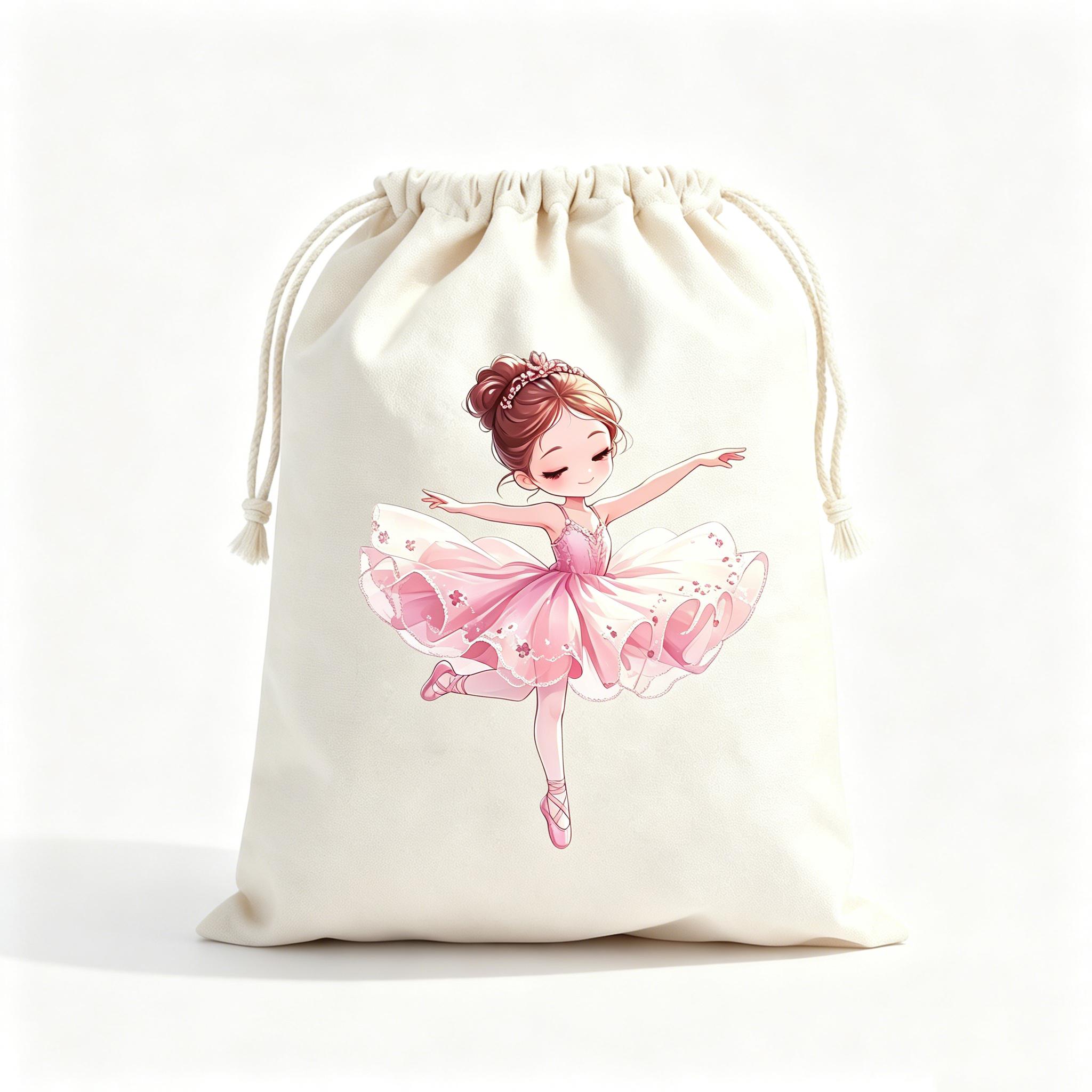 TEMU Regalo /Lui 5 pezzi/Set Sacchetti Regalo con Coulisse Ballerina, Sacchetti di Stoccaggio in Tela, Sacchetti Regalo per Feste di Compleanno,