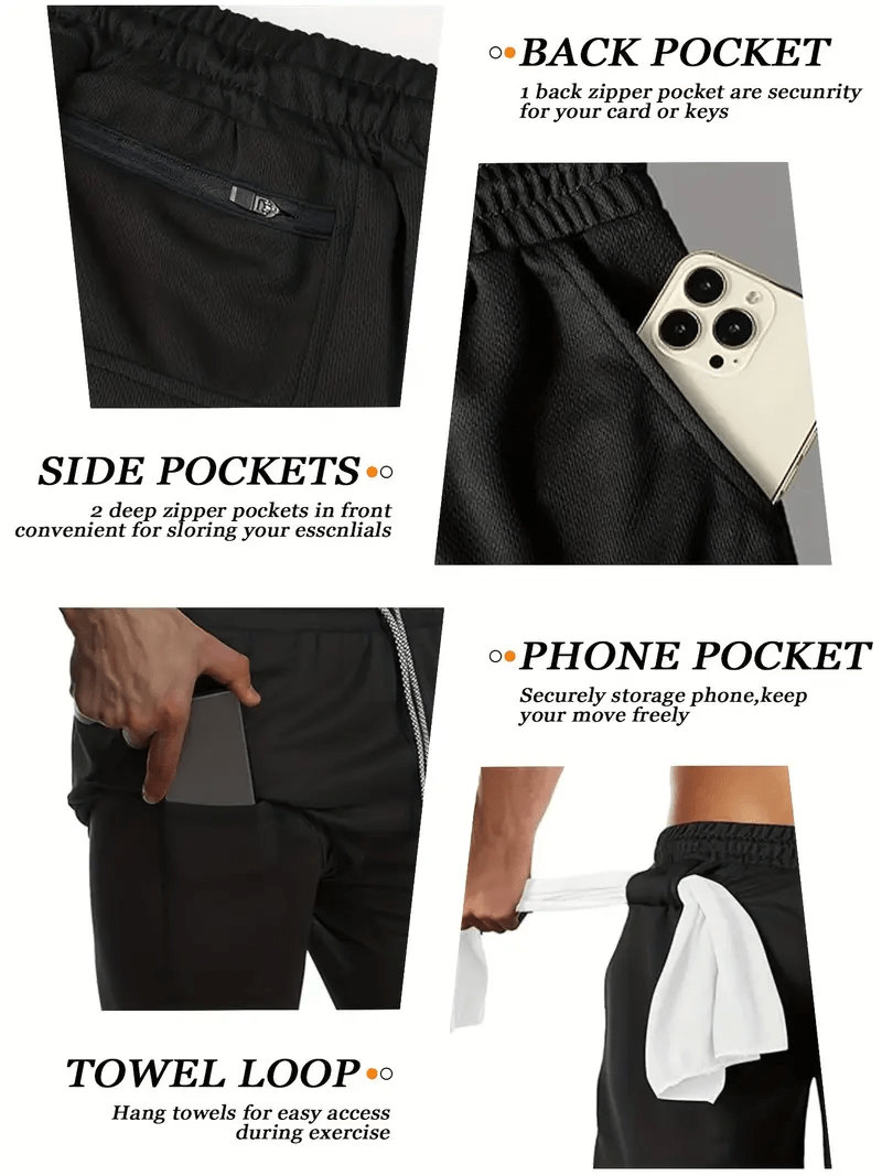 Men'S Summer Gym Shorts with Quick-Dry Double Layers Feature Breathable Construction for Rapid Heat Dissipation, Moisture-Wicking for a Refreshing Feel, Stretchy Fabric for Unrestricted Movement, Stylish Prints That Are Both Attractive And Durable