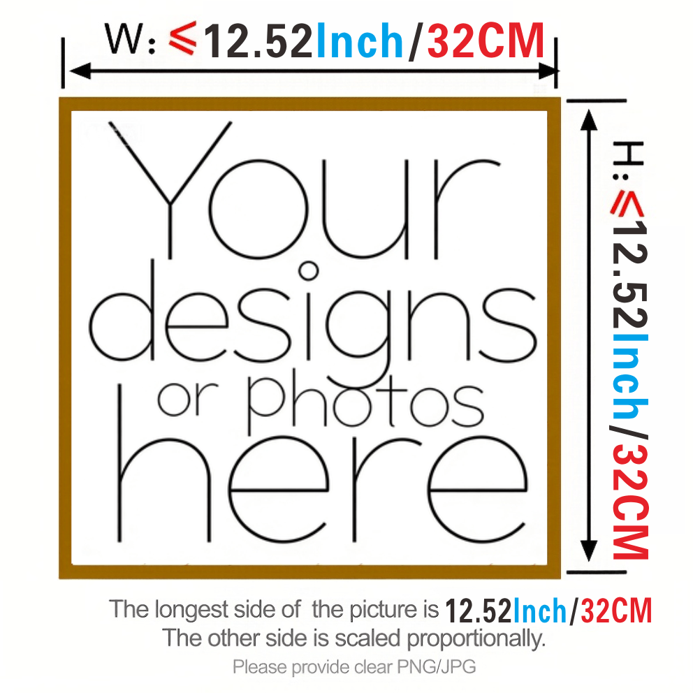 TEMU A Set Of 9 Customizable Heat Transfer Stickers, Sized From 1.5 To 12.5 Inches, With Custom Logos And Text . Made Of High-quality Plastic In