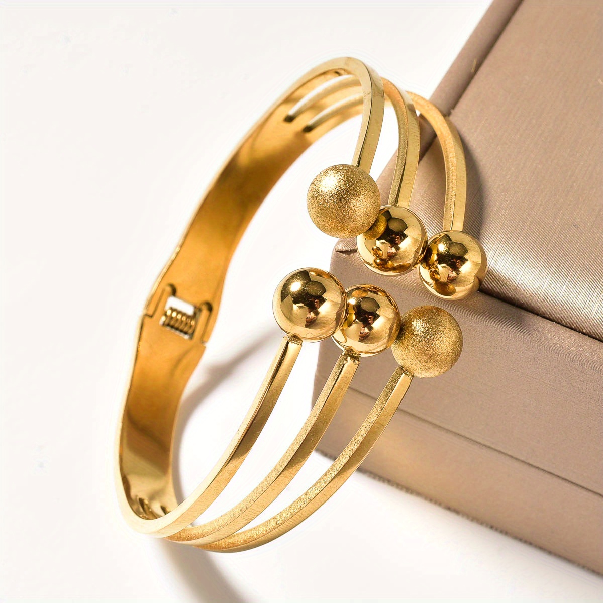 TEMU 1 Bracelet pour Homme et Femme en Acier Inoxydable 304, Bijou de Style Métal Simple Punk Hip-Hop, Convient pour un , les Fêtes et d'Année