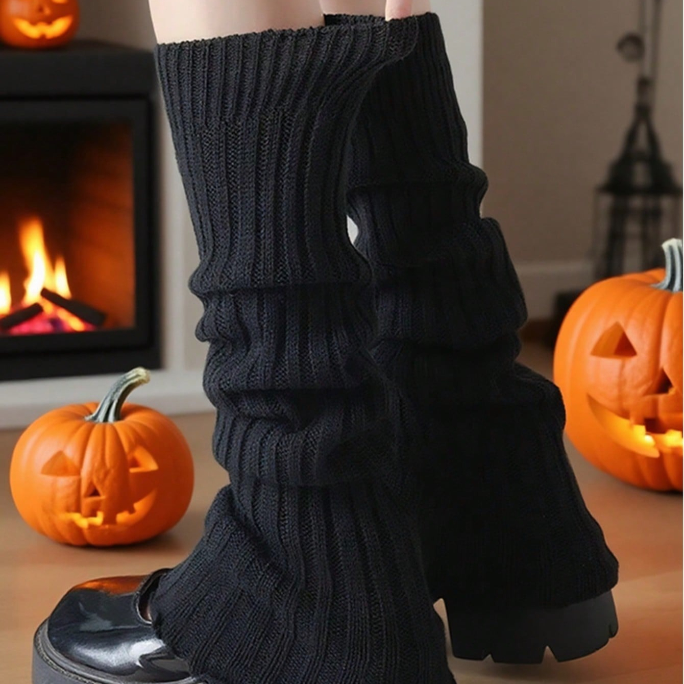 TEMU 1 Pair Of Women's Leg Warmers, Yoga Leg Warmers, Suitable For Daily Wear In Autumn And Winter, As Well As For Use During Christmas And New Year,