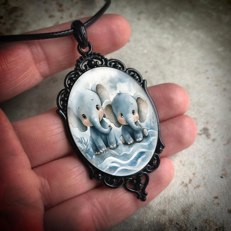 cute, fashionable and light shiny zircon decorated elephant baby