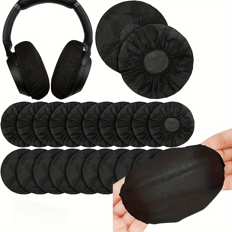TEMU 48 Fundas Desechables para Auriculares Embaladas Individualmente, Fundas Elásticas No Tejidas para Auriculares, Específicas para Auriculares