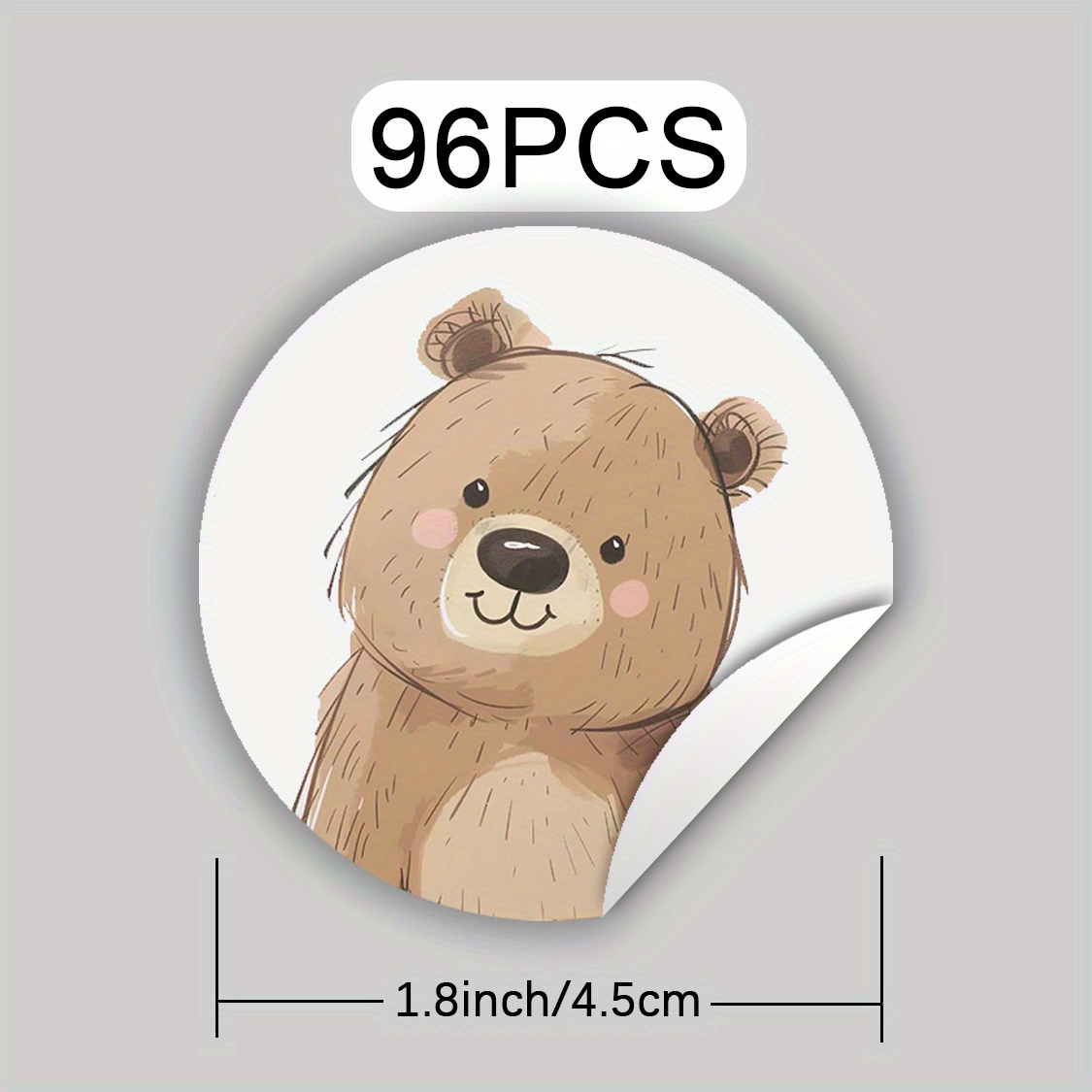 TEMU 생일, 샤워, 선물 가방, 카드,velop, 박스, 라벨 및 공예 용품을 위한 96개 라운드 선물 태그, 스티커