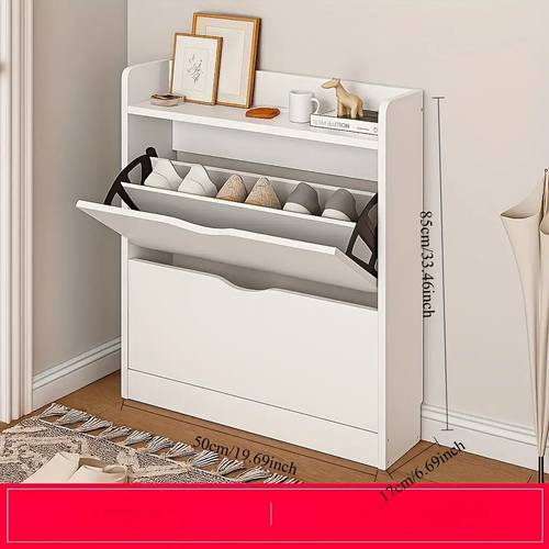 modern wall mounted shoe cabinet ultra space saving design 3 tier drawers large capacity white entryway storage rack anti tip safety suitable for and living rooms mothers day gift minimalist style sturdy structure