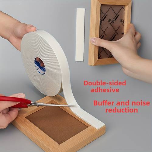 1pc foam double sided tape 500cm 196 85inch picture frame advertising poster strong fixing tape sponge tape foam double sided tape shockproof foam double sided tape picture photo fixing foam double side