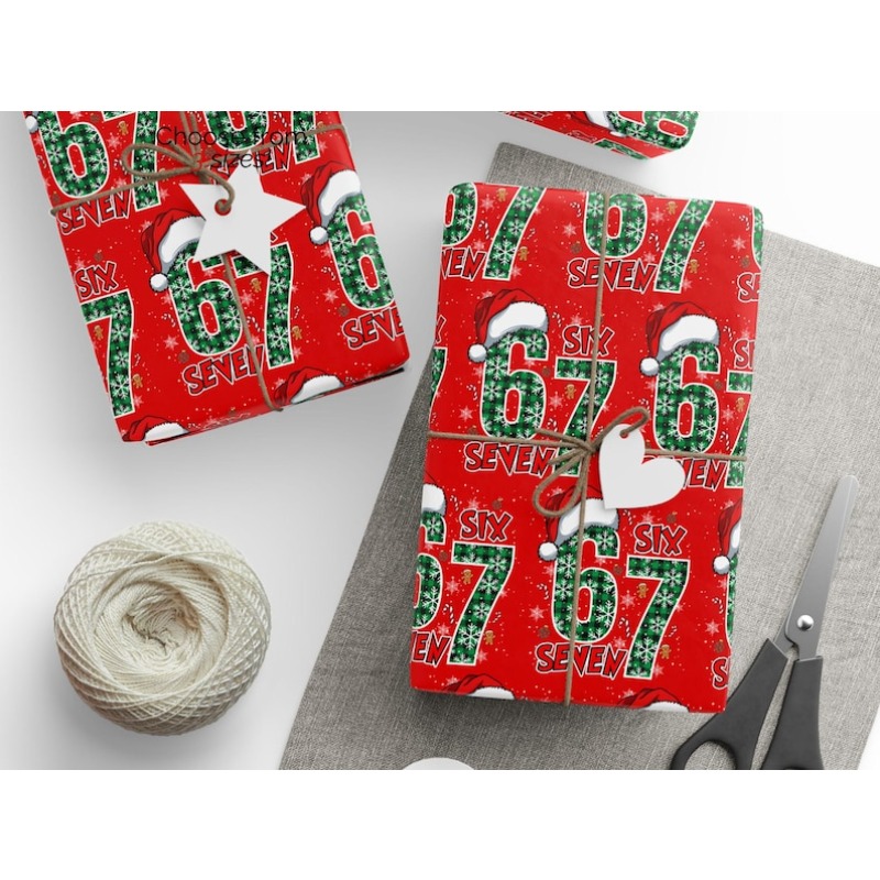 TEMU Christmas Wrapping Paper 1 Roll 58*23inch Large Roll, 67 Christmas Wrapping Paper, 6 7 Wrapping Paper