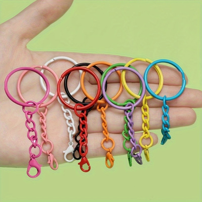 

50pcs Zinc Alloy Keychain , - Diy Keyring , Clasps For Crafts, & Backpacks