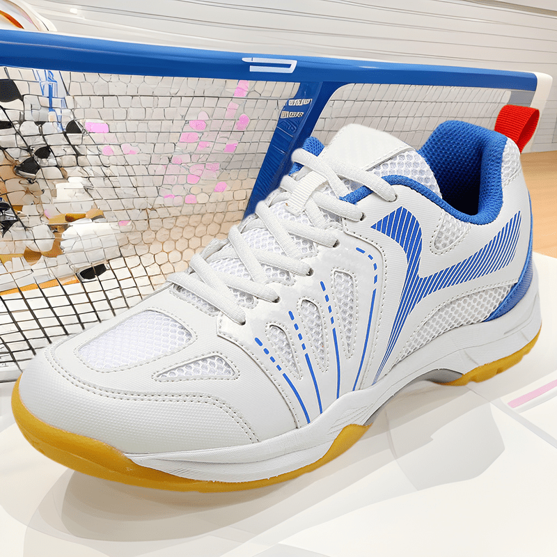 men women badminton shuttlecock tennis volleyball training shoes breathable low top athletic sneakers with sole cushioned insole wear resistant court sports shoes suitable for table tennis volleyball gym casual wear