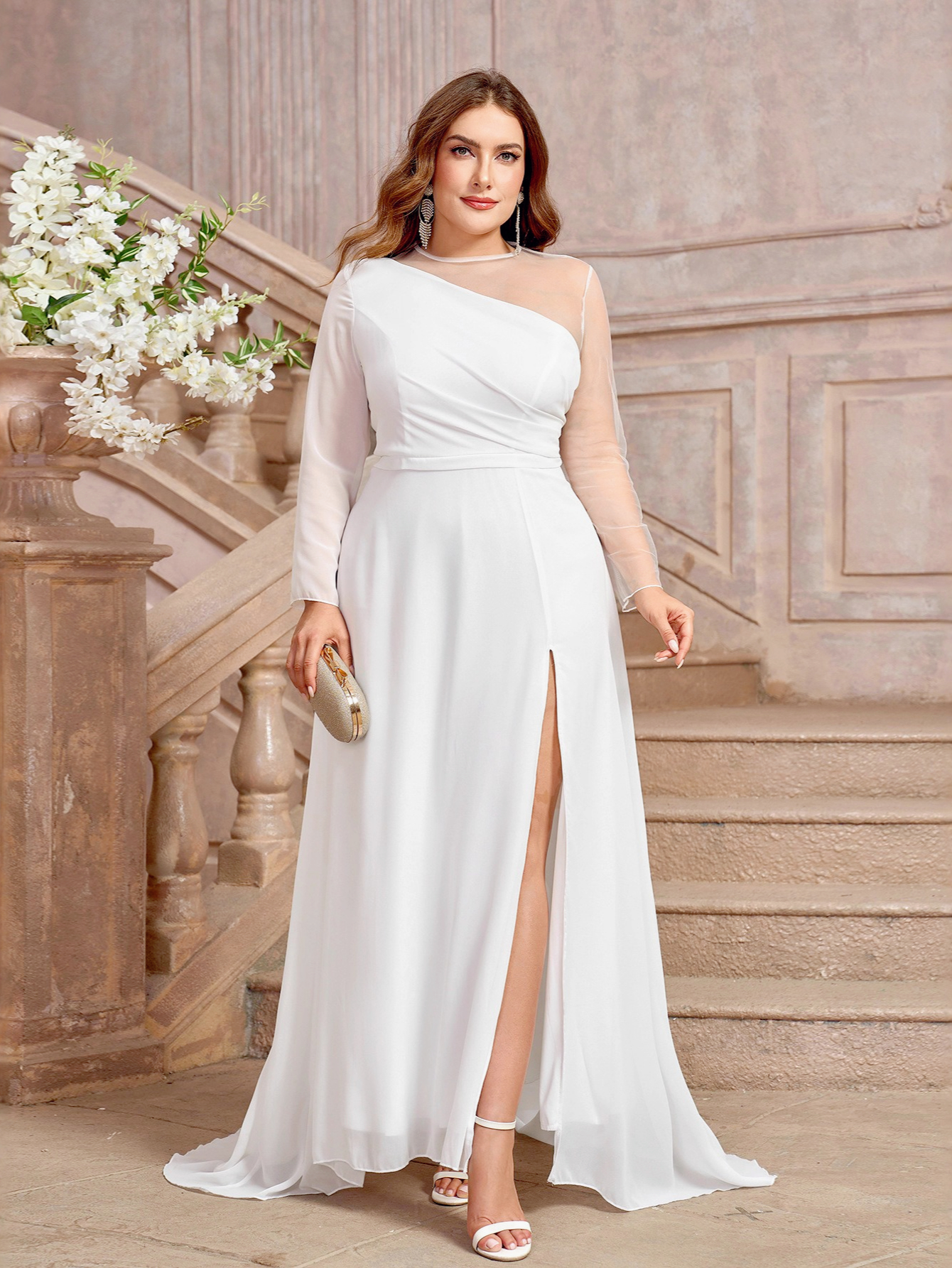 plus size cape dress sold on Temu United States