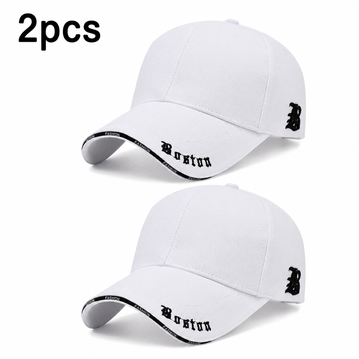Image of 2pcs Unisex Easy Baseball Cap, Embroidered Curved Brim With Adjustable Trucker Style, Perfect For Outdoor Sports, Casual Wear, And For Dad Hat