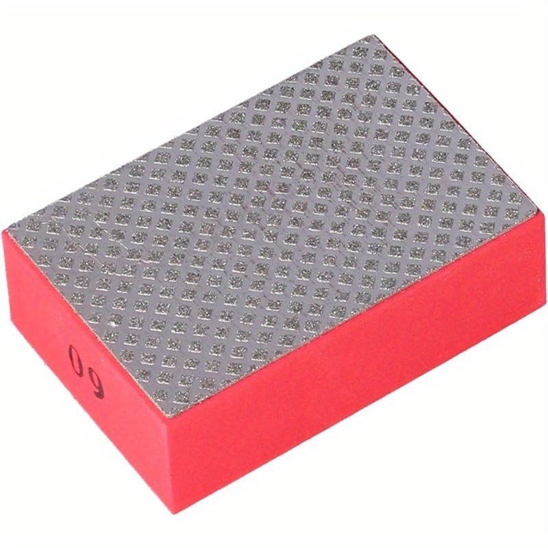 1pc Diamond Manual Polishing Pad For Ceramics, Glass, Tiles, Concrete, Stone, Marble & Granite - 60#, 100#, 200#, 400# Grit - Metal Polishing Tool With Side Design For Easy Handling