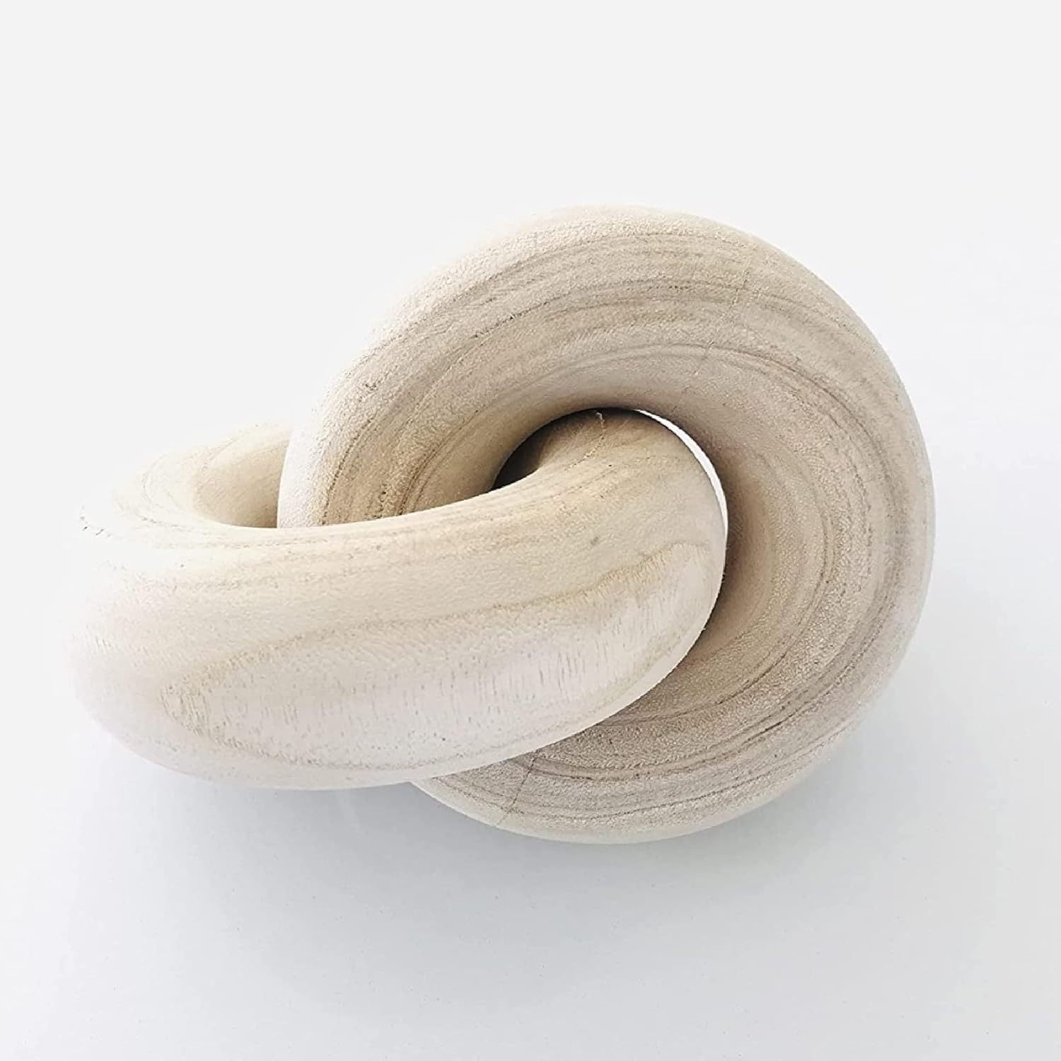 Image of Rustic Wood Knot Sculpture, 7 Inch Farmhouse Decor For Coffee Table, Bookshelf And Living Room - /brown Decoration, Shelf Ornament | Aesthetics|handmade Wood, Vintage Home Decor