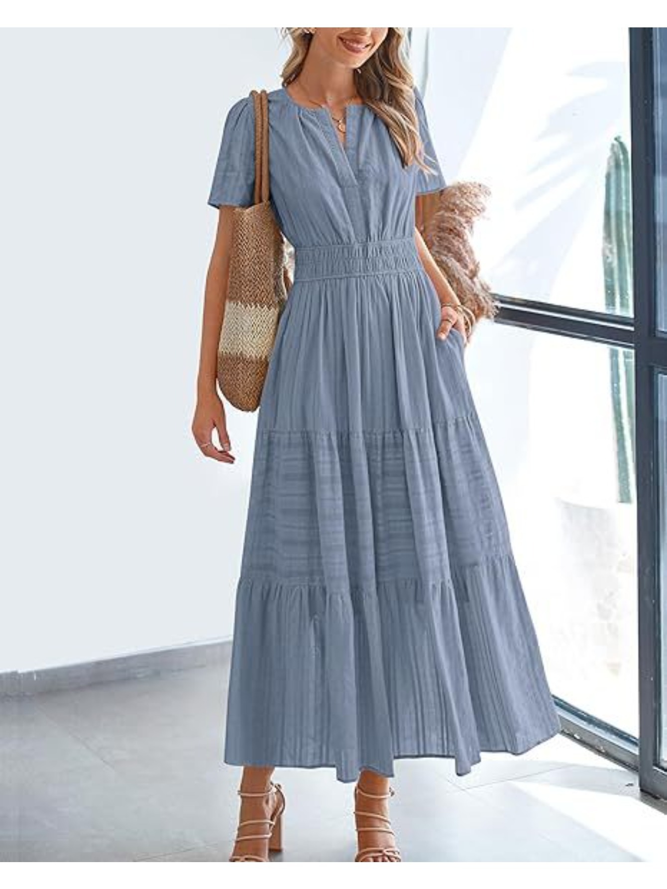 white long sleeve party dress ZAPAKA Women White A-Line High-Low Party Dress Wrap V Neck Long Sleeves Formal Dress, White / M