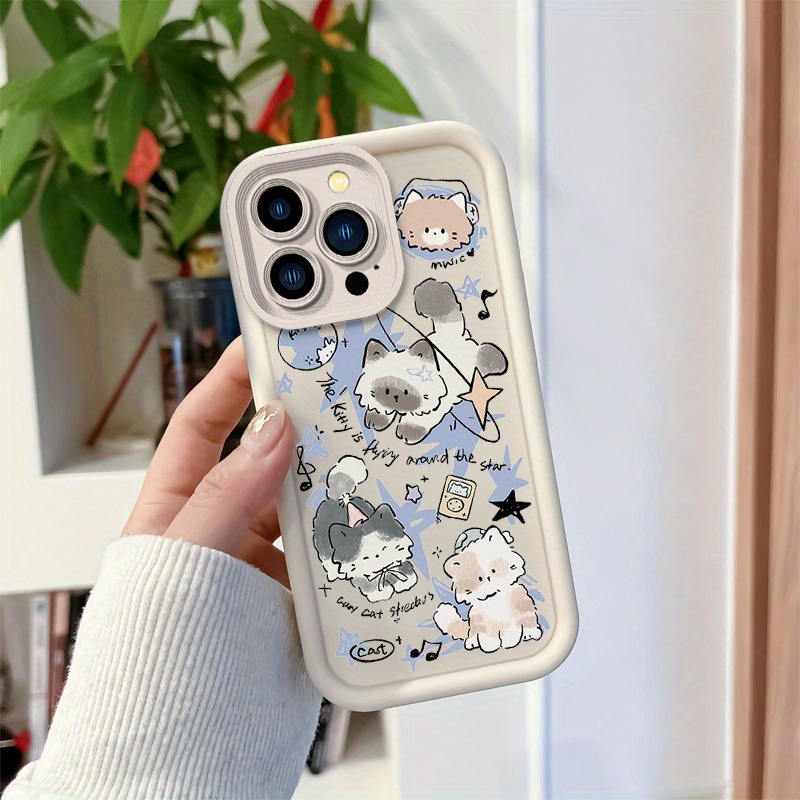 TEMU Phone Case: Lovely New Black And White Phone Case, Soft Tpu Material, High-quality And Protective For Iphone 14pro/14plus/14pro