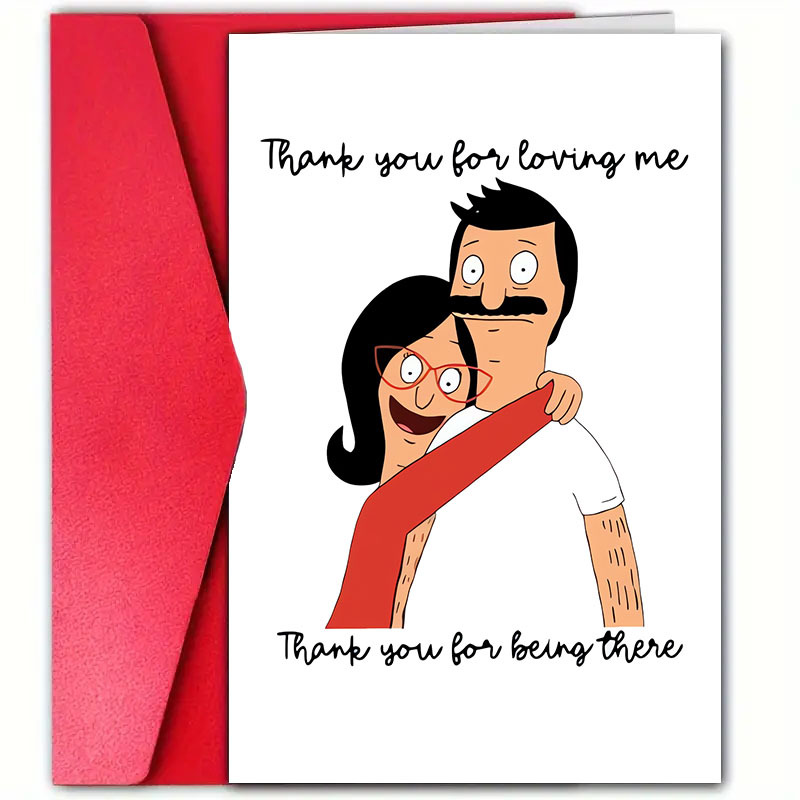 

1pc, Birthday Greeting Card (4.7x7.1 Inches), Thank You For Me Design, Universal Love & Appreciation Card , Family, , Paper Material, With Envelope