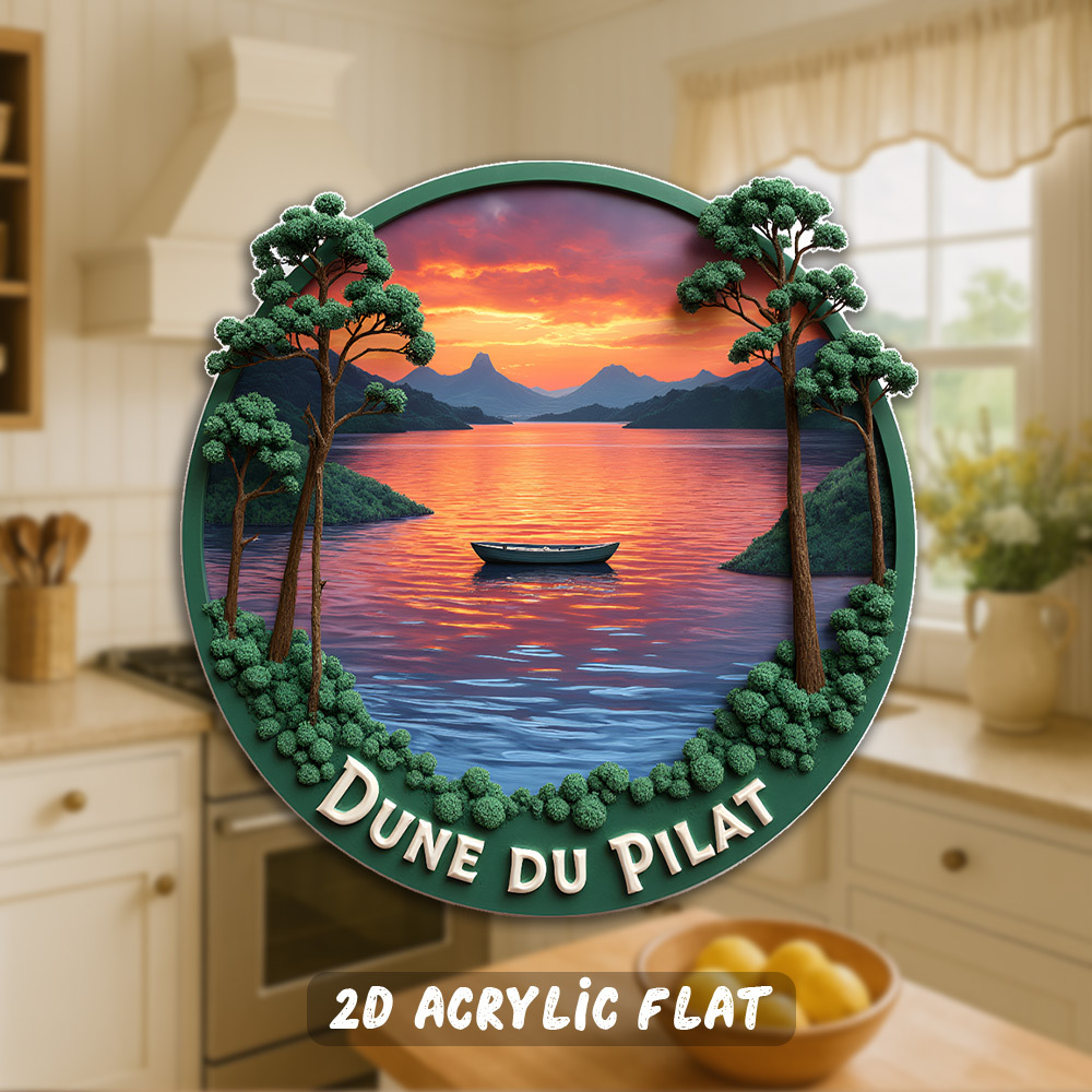 TEMU Aimant 1 pièce du française, convient pour la décoration nature et voyage - Aimants de réfrigérateur en acrylique de 8,0 cm avec au bord du ,