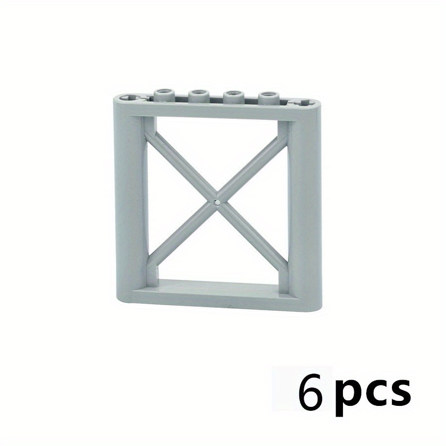 6pcs Building Block Set with 6x6 Dot Support Frame for Educational Toy