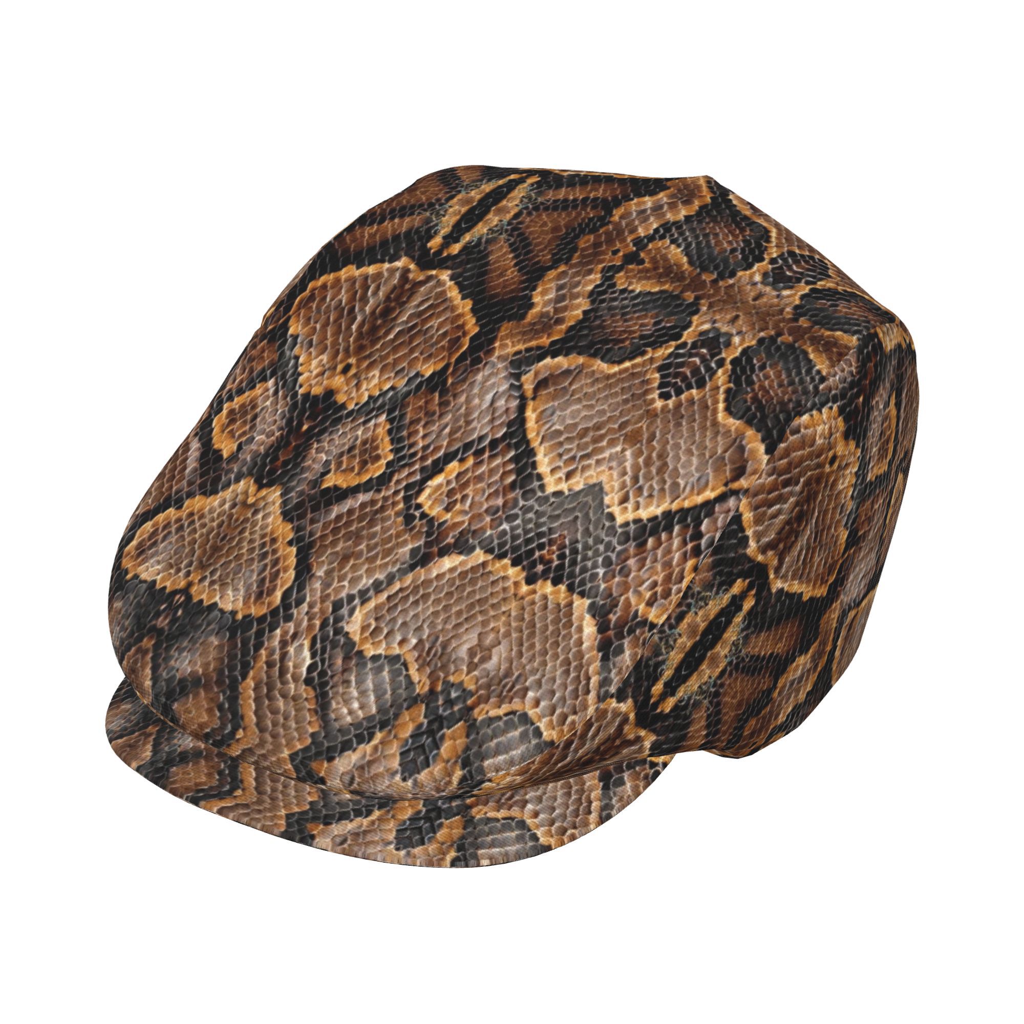 TEMU Black And Orange Polka Dot Print Polyester 1pc Print Hats For Men And Women, Newsboy Caps, Berets, Irish Hats, Driver Caps, Men's , Retro Hats,