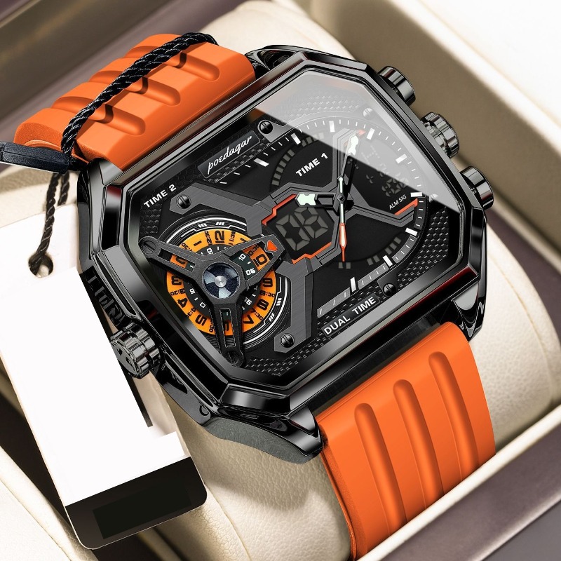 Image of High-end Men's Watch, Luminous Pointer, Multi-time Zone Display Watch, Couple Watch, Back-to-school Graduation Season , Business Attendance Workers, Christmas And Valentine's Day Gifts