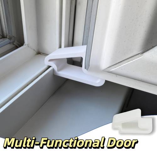 4pcs stoppers door holdbacks to prevent sliding newly sturdy plastic for secure window fixing suitable for home and office indoor ventilation system kit window stoppers indoor light