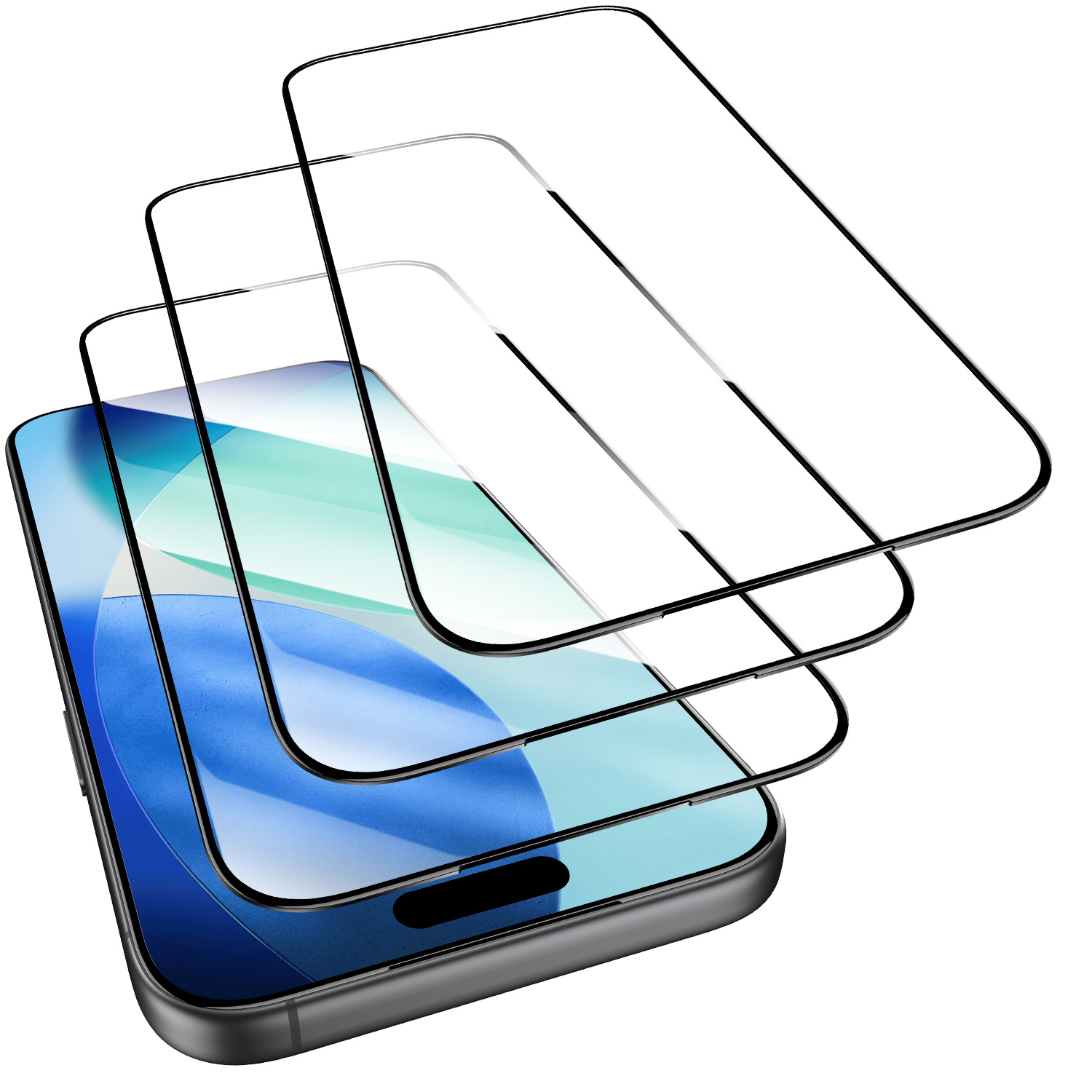 Image of [3-pack] Tempered Glass Screen Protector Compatible With For Iphone 17/17 Air/17 Pro/17 Pro Max, 9h Hardness, High-definition , Scratch-resistant, Bubble-free, Case Friendly Tempered Glass Film